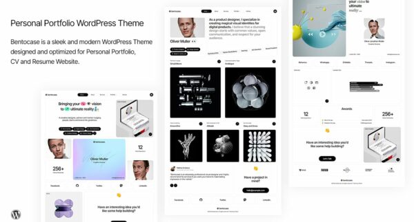 Bentocase - Personal Portfolio WordPress Theme