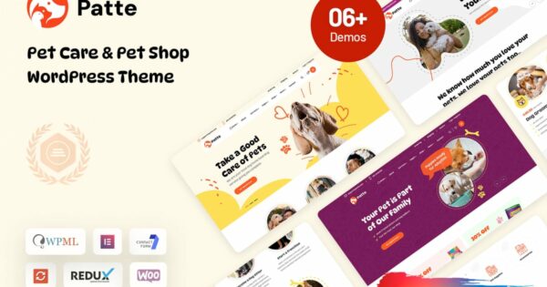 Patte - Pet Care & Pet Shop WordPress Theme