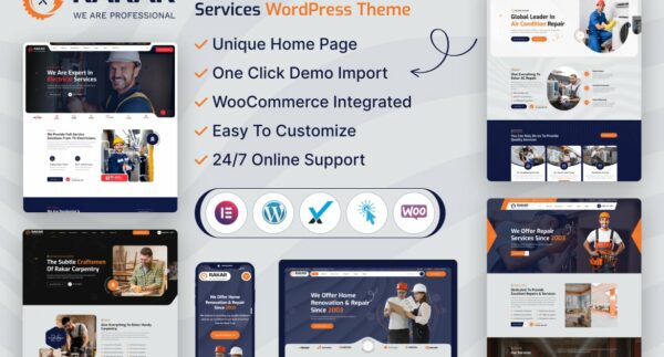 Rakar - Multipurpose Services WordPress Theme