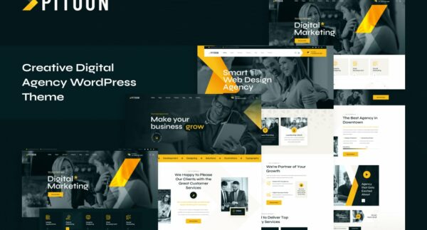 Pitoon - Creative Digital Agency WordPress Theme