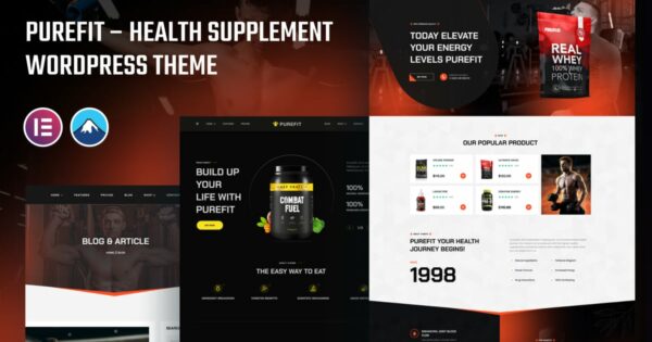 Purefit - Health Supplement WordPress Theme