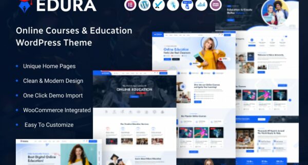 Edura – Online Courses & Education WordPress Theme