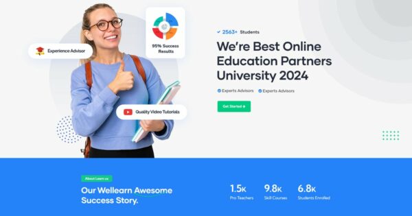 Wellearn - Online Learning WordPress Theme