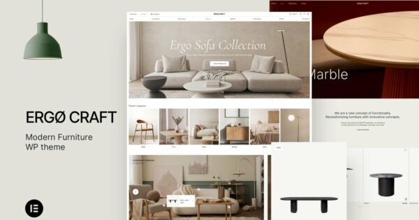 ErgoCraft – Furniture Shop WordPress Theme