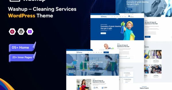 Washup – Cleaning Services WordPress Theme