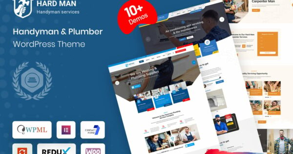 Hardiman - Handyman & Plumber WordPress Theme