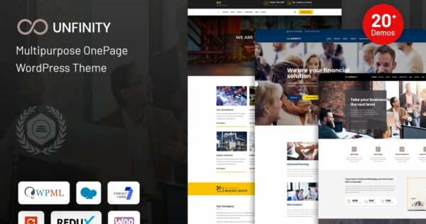 Unfinityplus - One Page WordPress Theme