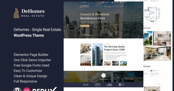 Dehomes - Single Real Estate WordPress Theme