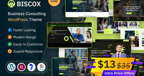 Biscox – Business Consulting WordPress Theme