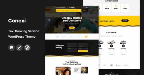 Conexi - Taxi Booking Service WordPress Theme