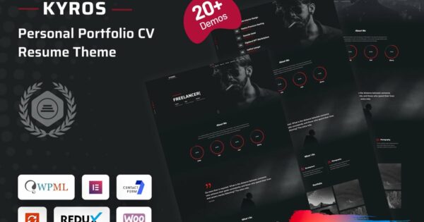 Kyros - Personal Portfolio CV Resume Theme